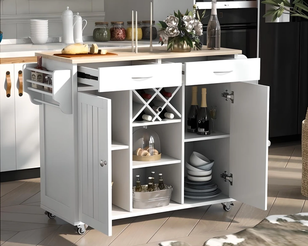 freestanding kitchen island with seating