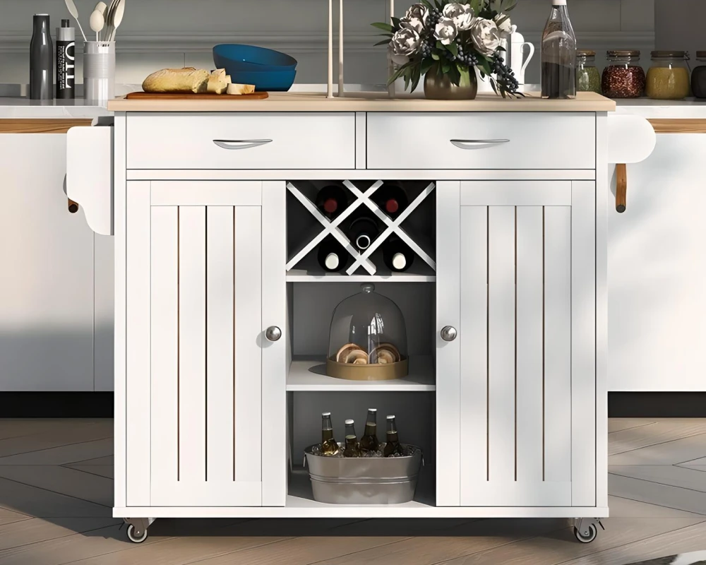 kitchen island with pull out drawers